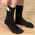 Black Dress Socks With Hidden Zipper Pocket-Cotton/Spandex Fits Men Sizes 7-12 2-pairs...