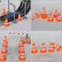 STOBOK Traffic Cone, 7pcs Traffic Signs Toys Miniature Traffic Road Cone Construction Toys Mini Cones Kids DIY Traffic Roadblock Toy for Kids Educ...