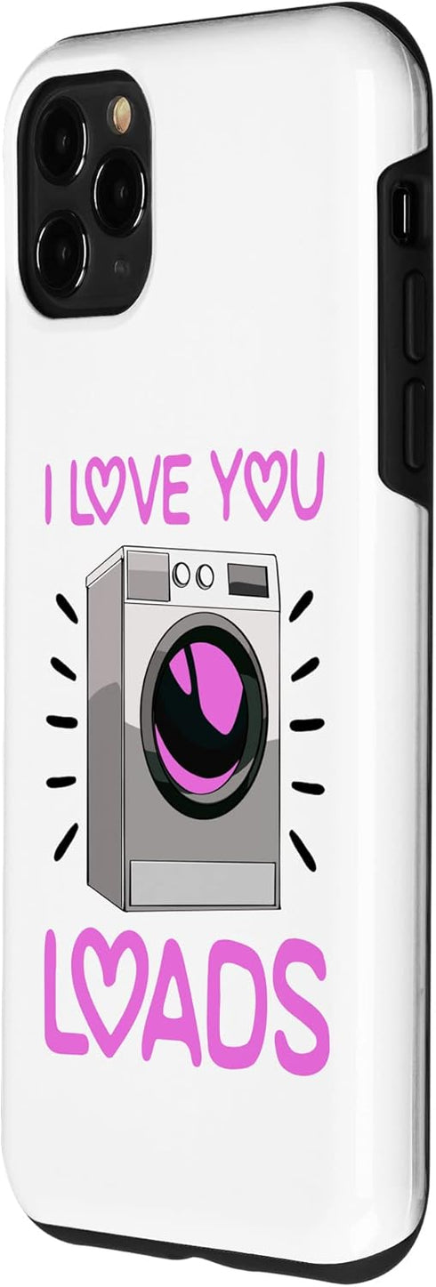 iPhone 11 Pro Max I love You Loads Mechanic Funny Women Washing Machine Love Case...