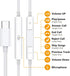 Type C Earphones Wired USB C in Ear Headphones for iPhone 15 15Pro 15 Pro Max, Type C Headphones Compatible with Most Type C Jack Devices Smartpho...