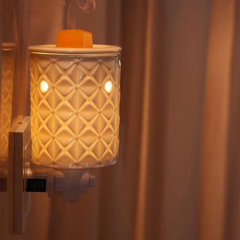 STAR MOON Ceramic Wax Melt Warmer, Plug in Wax Warmer for Scented Wax, Scentsy Wax Warmer for Fragrance Oil, Night Light Wax Burner Decoration wit...