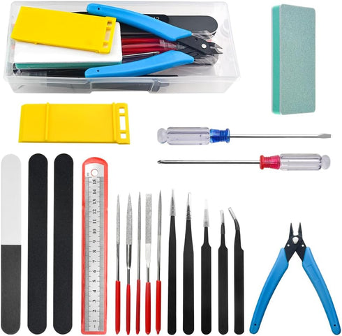 WMYCONGCONG 19 PCS Gundam Model Tools Kit Hobby Basic Tool Craft Set for Basic Model Building Repairing Fixing...