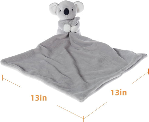 Apricot Lamb Stuffed Animals Security Blanket Gray Koala Infant Nursery Character Blanket Luxury Snuggler Plush (Gray Koala,)...