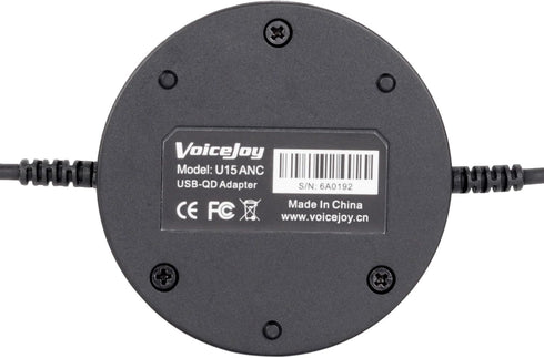 VoiceJoy U15 Quick Disconnect QD to USB Plug Adapter with Mute Volume Control Compatible with Plantronics Headset QD Connector Plug to Any Compute...