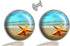 Custom Classic Jewelry Tuxedo Shirt Sliver Cufflinks Men's Unique Business Wedding Gifts (Starfish Summer)...