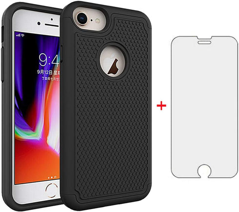 Phone Case for LG G6 with Tempered Glass Screen Protector Cover and Cell Accessories Slim Hard Hybrid Rugged Heavy Duty Silicone LGG6 ThinQ LG6 Th...