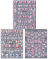 5D Aurora Butterfly Nail Stickers for Women Cartoon Butterfly Nail Art Stickers for Nail Designs Embossed Butterfly Stickers for Nails Design Rose...