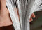 1x2 M Door String Curtain Rare Flat Silver Ribbon Thread Fringe Window Panel Room Divider Cute Strip Tassel for Wedding Coffee House Restaurant Pa...