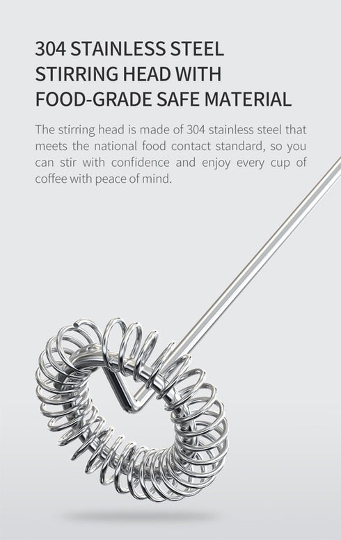 Milk Frother Wand with Stand - Milk Frother Handheld Battery Operated - Electric Whisk Coffee Frother - Drink Mixer Handheld Frother with Stand - ...