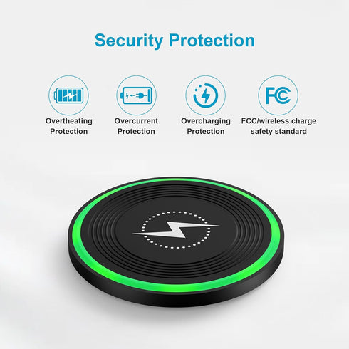 15W Wireless Charger Fast Charging Pad for Samsung Galaxy Z Fold 6 5 4, Z Flip 6 5 4, S24 S23 S22 S21 S20 Ultra 5G FE S10 S9 S8 S7, Note 20 10 9 8...