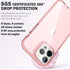 ArtsEvo Shockproof Clear Design for iPhone 13 Pro Max Case, Certified 6.6ft Drop Protection, Raised Edges Protect Camera and Screen, Pink...
