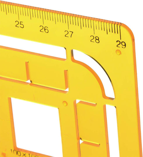 Orange Plastic House Interior Design Architecture Furniture Drafting Tool Drainage Templates Ruler...