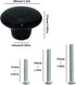 YMAISS 14packs black ceramic knobs round mushroom cabinet dresser vintage pulls door handles Drawer Knob Pull Handle Dresser Pulls cupboard wardro...