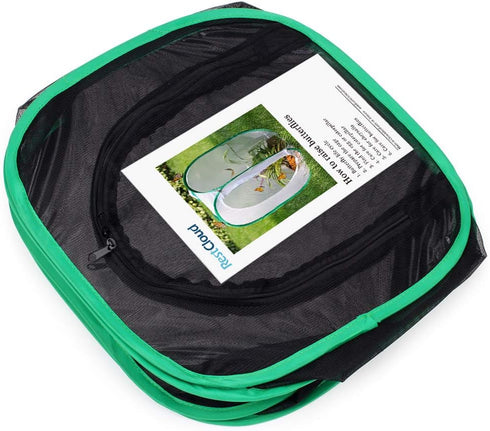 RESTCLOUD Insect and Butterfly Habitat Cage Terrarium Pop-up 12 X 12 X 12 Inches...