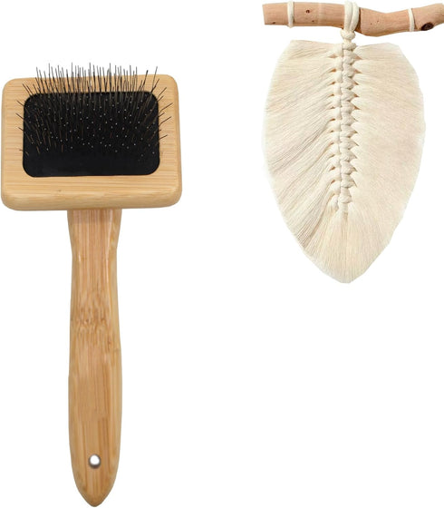 Tyoungg Macrame Comb Wooden for Fringe Feathered Wall Hanging Plant Hanger Craft Making Knitting Cord Rope 3mm 4mm 5mm (Macrame Comb)...