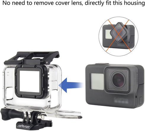 SOONSUN Skeleton Housing Case for GoPro Hero 7/6/5 Black, Hero (2018), Side Open Protective Case with Bracket Accessories – Ideal for Vlogging, Li...