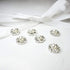 50 pcs Rhinestone Pearl Buttons Accessory Decoration Set for DIY Scrapbooking Embellishments Wedding Bouquet Flower Centre Home Decor 12mm (Silver...