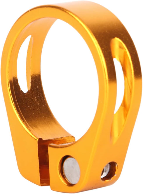 Bike Seats Post Clamp, Quick Release Ultra Light Aluminum Alloy 34.9mm Rust Proof Bike Seatpost Clamp for Most Bikes(Gold)...