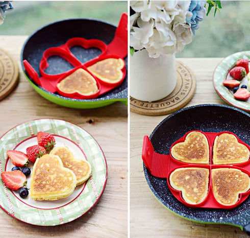 Flip N Cook Silicone Pancake Mold, Flip and Cook Pancake Maker, Flip and Cook Silicone Pancake Maker, Flip'n'cook Silicone Pancake Mold. (2pcs-flo...