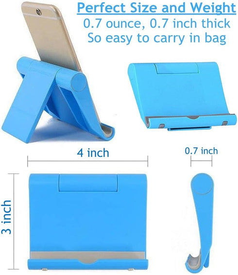 Cell Phone Stand for Desk 2 Pack Mobile Phone Holders Desktop Tablet Stand, Foldable Phone Dock Universal Adjustable Tablet Stand for Desk Compati...