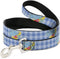 Movies Pet Leash, Dog Leash, The Wizard of Oz Logo Gingham Checker Blues, 6 Feet Long 0.5 Inch Wide...