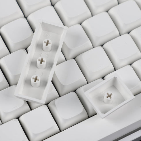 YMDK 124 Key White Blank ZDA XDA V2 Keycaps PBT Keycap for MX Keyboard 104 87 61 Melody 96 KBD75 ID80 GK64 SP84...