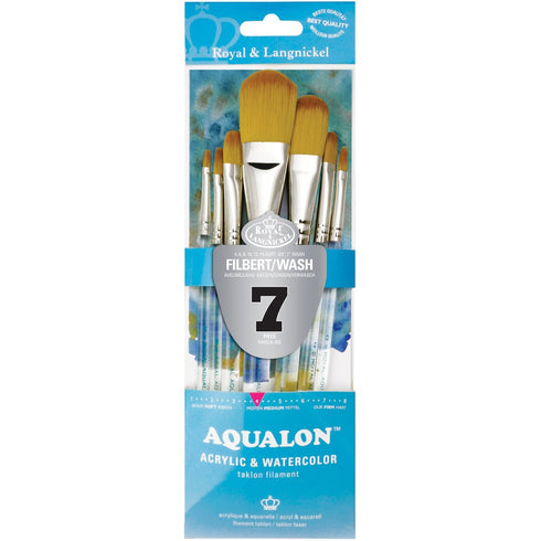 Aqualon Royal & Langnickel(R) Filbert Brush Set-7/Pkg...