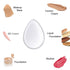 Clear Silisponge Silicone Makeup Applicator Gel Foundation Makeup and Puff BB Cosmetic Beauty Tools Blender 5 Pcs...