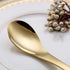 Kyraton Gold Soup Spoons 4 Pieces, Stainless Steel Titanium Plating Thick Heavy Weight Table Spoons, Asian Chinese Japanese Spoon Set for Cereal R...