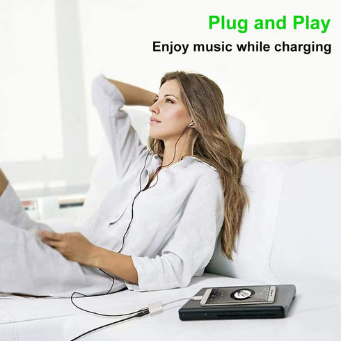 3 in 1 Headphone Adapter for iPhone, Lightning to 3.5 mm Headphone Jack Adapter, Lightning Audio & Charging Adapter Dongle Cable Splitter Compatib...