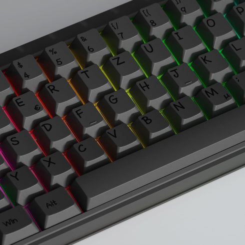 PBT German Gray Keycaps 144 Keys Cherry Profile DYE-Sub Custom Minimalist Keycaps for 60% 65% 70% 75% 100% Cherry Gateron MX Switches Mechanical K...
