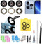 Back Camera Lens Glass Replacement for iPhone 14 Pro and 14 Pro Max, Rear Lens Glass Replacement kit with Pre-Installed Adhesive + Installation Ma...