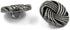 Bezelry 12 Pieces Swirl Ribbon Knot Metal Shank Buttons. 23mm (7/8 inch) (Gray Silver)...