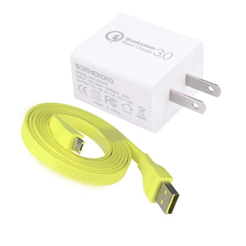Sqrmekoko Quick Charger Cable Adapter Compatible with Ultimate Ears UE BOOM MEGABOOM Wireless Speaker White & Yellow...
