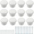 12 Packs Solid Wood Round Kitchen Cabinet Knobs, 1.34 Inch Diameter Wood Pulls, White Drawer Pulls, Dresser Drawer Handles Knobs...