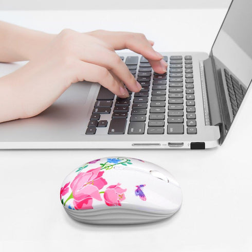 Wireless Mouse with Nano Receiver for PC, Laptop, Notebook, Computer, MacBook, Less Noise, Portable Mobile Optical Mice...
