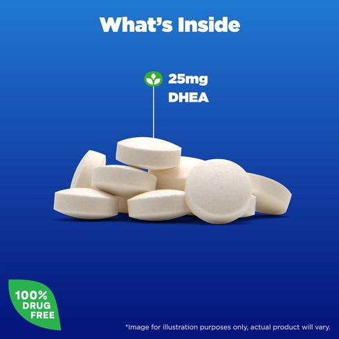 Natrol Mood & Stress DHEA 25mg With Calcium, Dietary Supplement for Balance of Certain Hormone Level and Mood Support, 300 Tablets, 300 Day Supply...