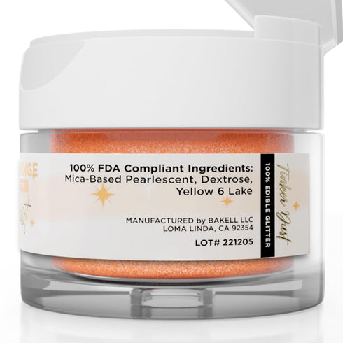 Bakell - Creamsicle Orange Tinker Dust (5g, 1x Jar) Edible Glitter for Food, Desserts, and Beverages!...