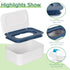 Baby Wipes Dispenser, Wipes Case Baby Wipe Holder Keeps Wipes Fresh, Non-Slip, Easy Open & Close (Blue)...