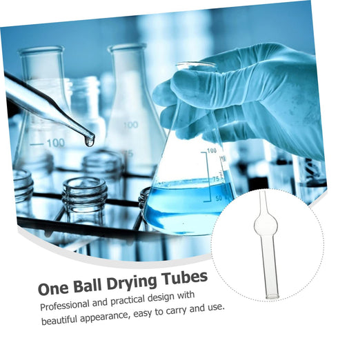 Hemoton 5pcs Chemical Experiment Equipment Candy Tubes Containers Chemistry Drying Tube Glass Laboratory Drying Tube Single Ball Drying Tubes Glas...