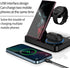 MOSHOU Wireless Charging Station with Blue Light for Samsung, Fast Charger Dock for Galaxy S22 S21 S20 S10/Note 20 10 9/ Z Flip Fold 4, Galaxy Wat...
