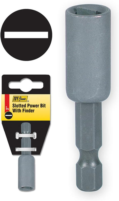 IVY Classic 44232 2-Inch #8-10 Slotted Power Bit with Finder, Impact Plus, 1/Box...
