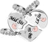 Nana Mom Mother Daughter Son Sisters Rose Gold Tone Heart Puzzle Dangle Charms Compatible with Pandora Bracelet set for 3...