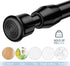 AIZESI Spring Tension Curtain Rods Short Tension Rod (Black,17" to 28"-2Pcs)...