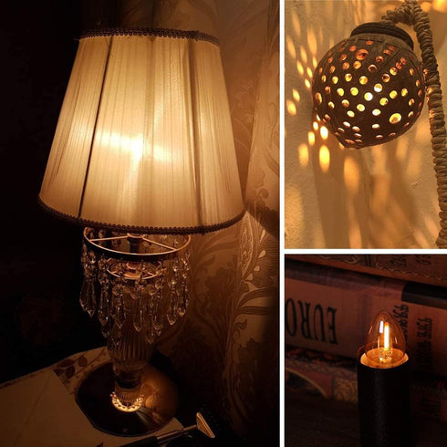 C7 LED Night Light Bulbs 0.5W, E12 Candelabra Base Candle Light Bulb Warm 2200K Equivalent 5W/7W Incandescent Bulb, Mini Light Bulbs for Chandelie...