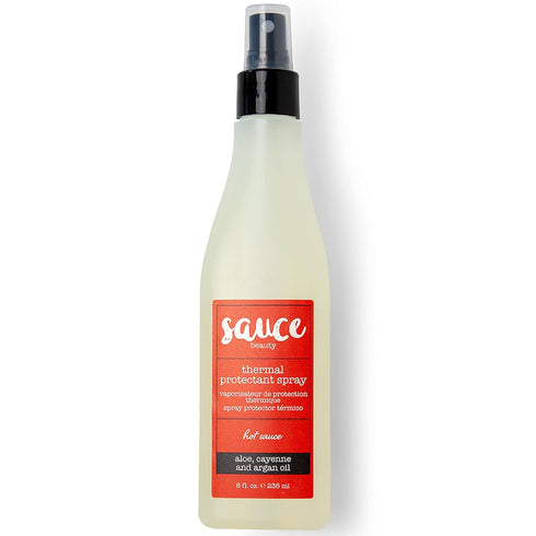 SAUCE BEAUTY Hot Sauce Thermal Protectant Spray - Heat Protectant Spray w/Argan Oil, Aloe & Cayenne - Blow Dry & Flat Iron Spray for All Hair Type...