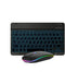 Ultra-Slim Bluetooth Keyboard and Mouse Portable Mini Wireless Keyboard Rechargeable 7-Color Backlit for Apple iPad iPhone Samsung Tablet iPhone S...