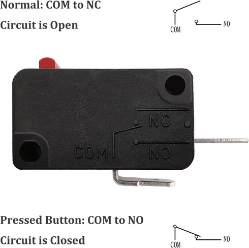 Microwave Oven Door Switch Replacement Part, 16A 125VAC, KW3AT-16 (Downward Compatible with KW3A-16), 2X Normally Open + 1x Normally Closed...
