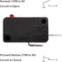 Microwave Oven Door Switch Replacement Part, 16A 125VAC, KW3AT-16 (Downward Compatible with KW3A-16), 2X Normally Open + 1x Normally Closed...