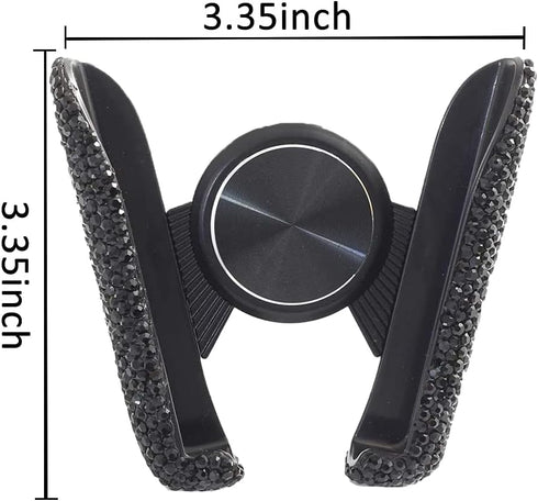 SUNCARACCL Bling Car Phone Holder Mini Dash Air Vent Automatic Mount Universal 360°Adjustable Crystal Auto Stand Accessories for Women and Girls (...